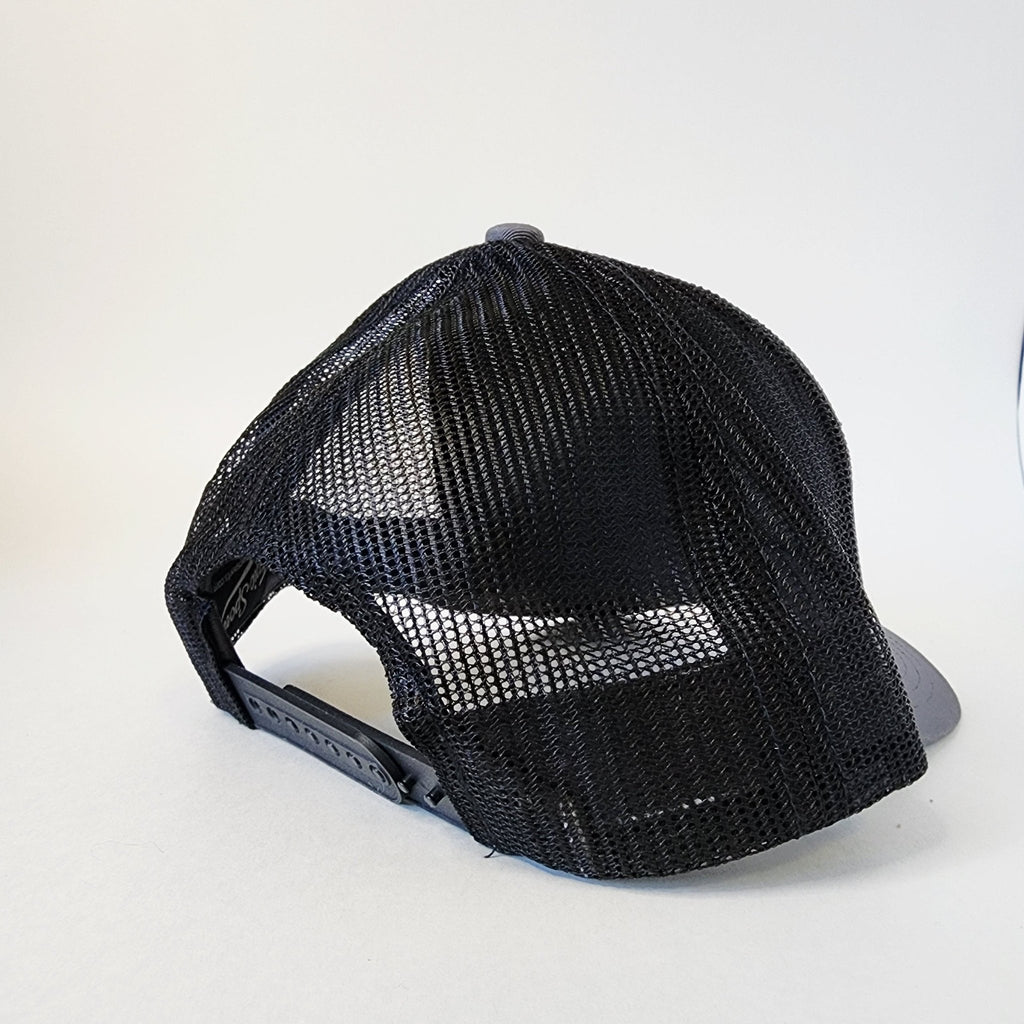 Charcoal and Black Mesh Don't Mess with Me Frog Snapback Hat - The Raveground