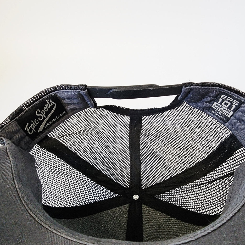 Charcoal and Black Mesh Don't Mess with Me Frog Snapback Hat - The Raveground