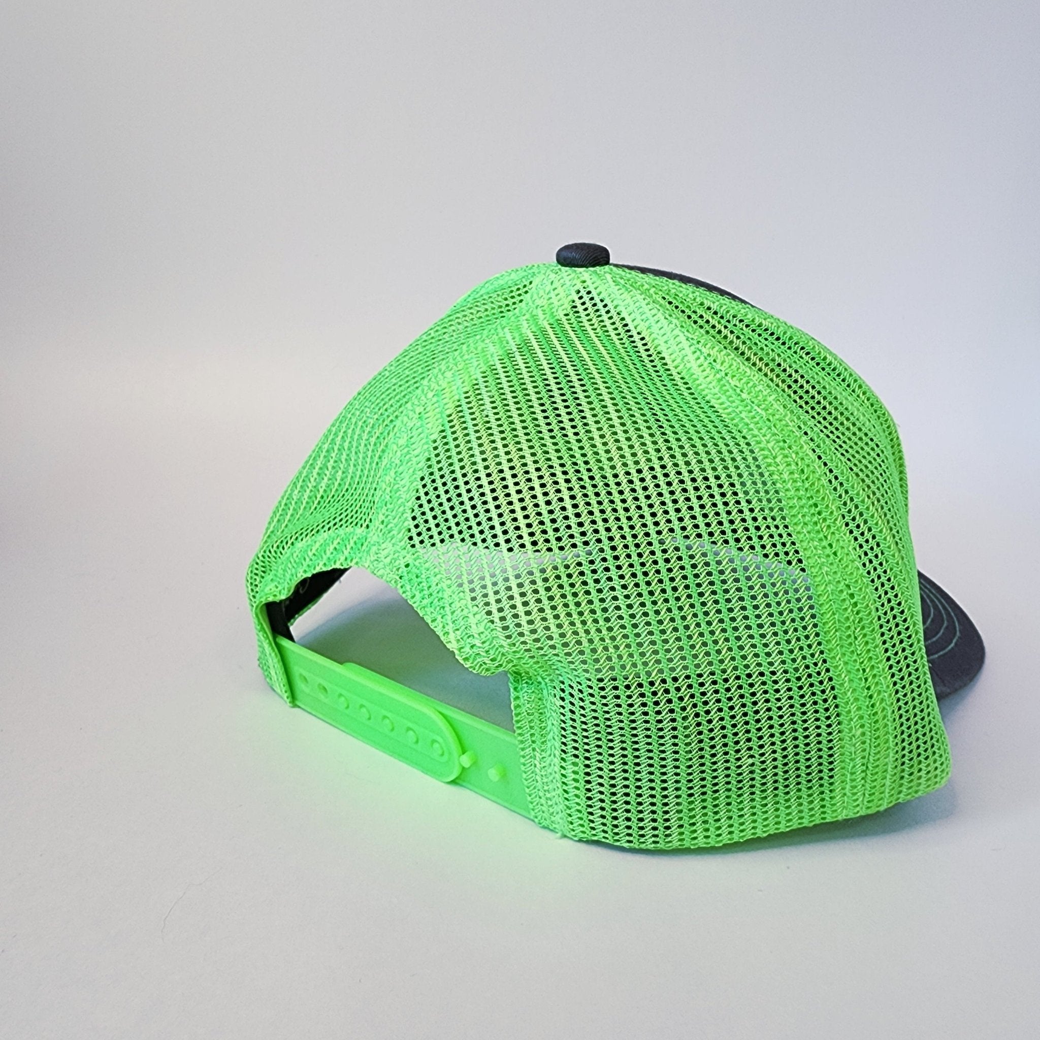 Gray and Lime Mesh Marijuana Leaf Snapback Hat - The Raveground