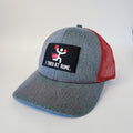 Gray and Red Mesh I Tried at Home Snapback Hat - The Raveground