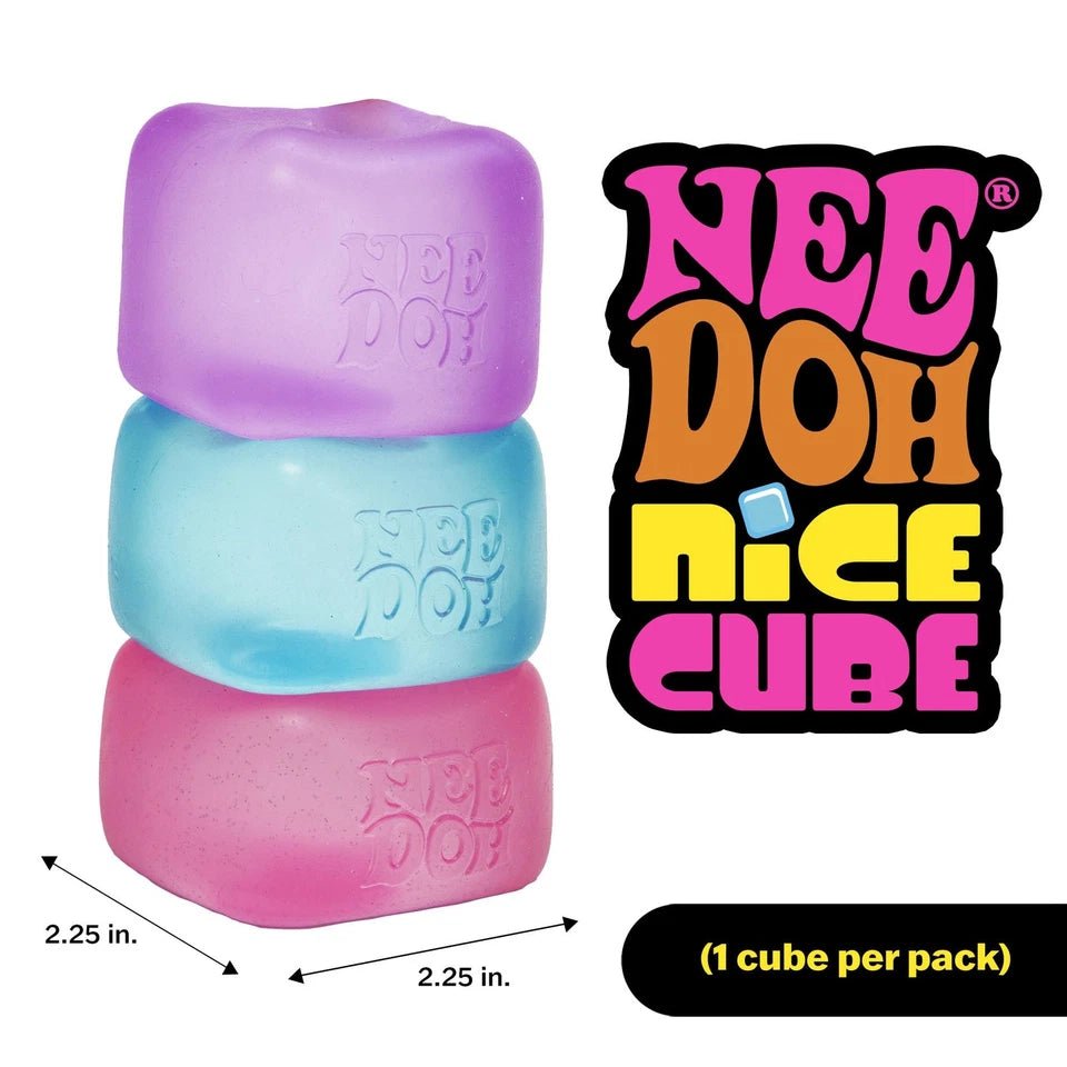 Original NeeDoh Ice Cube Sensory Squish From Schylling 1 pc - The Raveground